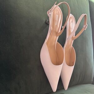 Brand new Michael Kors Cream Slingbacks with Kitten Heel